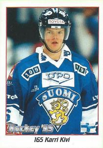 1995 Panini World Hockey Championship Stickers (Finnish/Swedish) #165 Karri Kivi Front