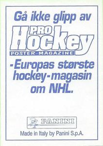 1995 Panini World Hockey Championship Stickers (Finnish/Swedish) #177 Mika Alatalo Back