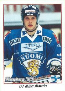 1995 Panini World Hockey Championship Stickers (Finnish/Swedish) #177 Mika Alatalo Front