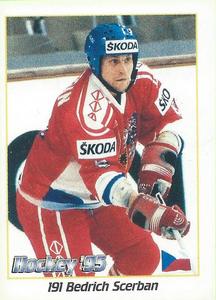 1995 Panini World Hockey Championship Stickers (Finnish/Swedish) #191 Bedrich Scerban Front