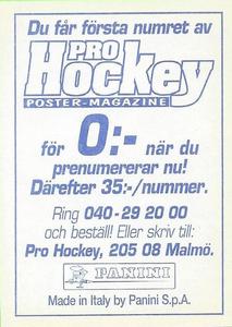 1995 Panini World Hockey Championship Stickers (Finnish/Swedish) #193 Jan Vopat Back
