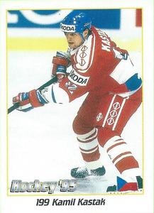 1995 Panini World Hockey Championship Stickers (Finnish/Swedish) #199 Kamil Kastak Front
