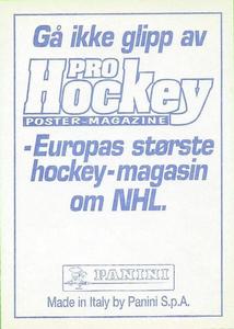 1995 Panini World Hockey Championship Stickers (Finnish/Swedish) #201 Roman Horak Back
