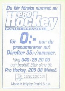 1995 Panini World Hockey Championship Stickers (Finnish/Swedish) #202 Martin Rucinsky Back