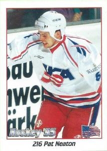 1995 Panini World Hockey Championship Stickers (Finnish/Swedish) #216 Pat Neaton Front