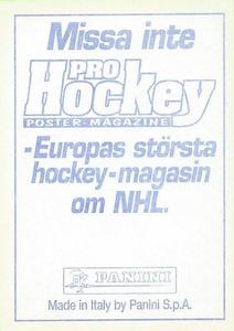 1995 Panini World Hockey Championship Stickers (Finnish/Swedish) #228 Craig Janney Back