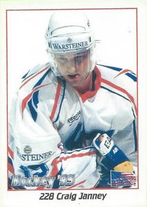 1995 Panini World Hockey Championship Stickers (Finnish/Swedish) #228 Craig Janney Front