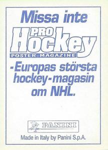 1995 Panini World Hockey Championship Stickers (Finnish/Swedish) #240 Carl-Oscar Boe-Andersen Back