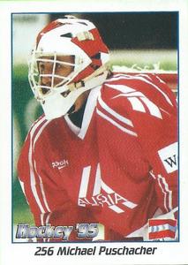 1995 Panini World Hockey Championship Stickers (Finnish/Swedish) #256 Michael Puschacher Front