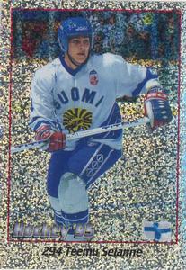 1995 Panini World Hockey Championship Stickers (Finnish/Swedish) #294 Teemu Selänne Front