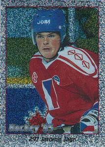 1995 Panini World Hockey Championship Stickers (Finnish/Swedish) #297 Jaromir Jagr Front
