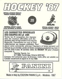 1987-88 Panini Hockey Stickers #20 Buffalo Sabres Logo Back