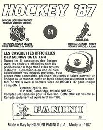 1987-88 Panini Stickers #54 Montreal Canadiens Logo Back