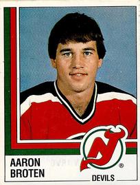 1987-88 Panini Hockey Stickers #78 Aaron Broten Front
