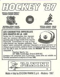1987-88 Panini Hockey Stickers #88 New York Islanders Logo Back