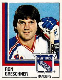 1987-88 Panini Hockey Stickers #108 Ron Greschner Front