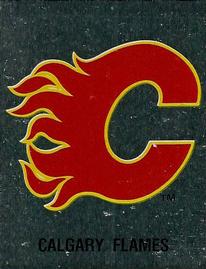 1987-88 Panini Hockey Stickers #202 Calgary Flames Logo Front
