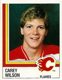 1987-88 Panini Hockey Stickers #211 Carey Wilson Front