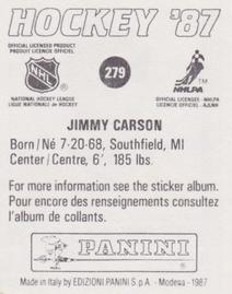 1987-88 Panini Stickers #279 Jimmy Carson Back