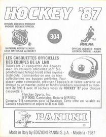 1987-88 Panini Hockey Stickers #304 St. Louis Blues Logo Back