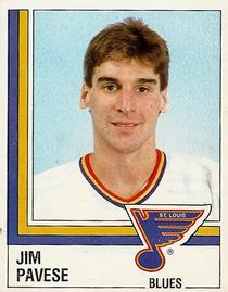 1987-88 Panini Hockey Stickers #310 Jim Pavese Front