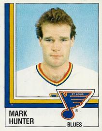 1987-88 Panini Hockey Stickers #313 Mark Hunter Front