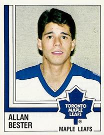 1987-88 Panini Hockey Stickers #323 Allan Bester Front