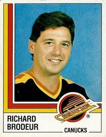 1987-88 Panini Hockey Stickers #340 Richard Brodeur Front