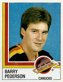 1987-88 Panini Hockey Stickers #346 Barry Pederson Front