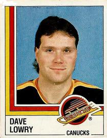 1987-88 Panini Hockey Stickers #353 Dave Lowry Front
