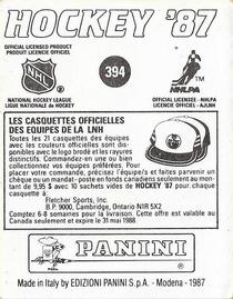 1987-88 Panini Hockey Stickers #394 Clarence S. Campbell Bowl Back