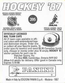 1987-88 Panini Hockey Stickers #395 Edmonton Oilers Team Photo Back
