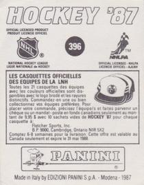 1987-88 Panini Hockey Stickers #396 Edmonton Oilers Team Photo Back