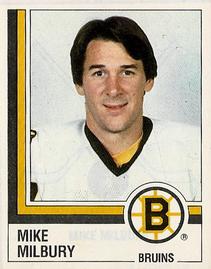 1987-88 Panini Hockey Stickers #8 Mike Milbury Front