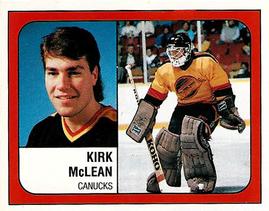 1988-89 Panini Hockey Stickers #132 Kirk McLean Front