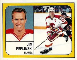 1988-89 Panini Hockey Stickers #14 Jim Peplinski Front
