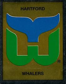 1988-89 Panini Hockey Stickers #233 Hartford Whalers Team Logo Front