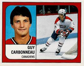 1988-89 Panini Hockey Stickers #256 Guy Carbonneau Front