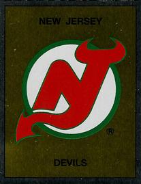 1988-89 Panini Hockey Stickers #265 New Jersey Devils Team Logo Front