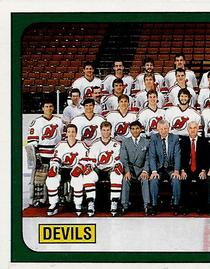 1988-89 Panini Hockey Stickers #279 New Jersey Devils Team Photo Front