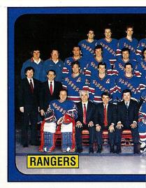 1988-89 Panini Hockey Stickers #311 New York Rangers Team Photo Front