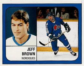 1988-89 Panini Hockey Stickers #349 Jeff Brown Front
