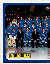 1988-89 Panini Hockey Stickers #359 Quebec Nordiques Front