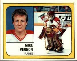 1988-89 Panini Hockey Stickers #4 Mike Vernon Front