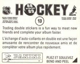1988-89 Panini Hockey Stickers #13 Joel Otto Back