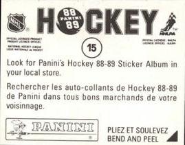 1988-89 Panini Stickers #15 Gary Roberts Back