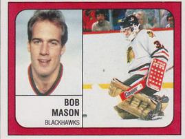 1988-89 Panini Hockey Stickers #20 Bob Mason Front