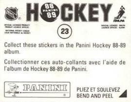 1988-89 Panini Hockey Stickers #23 Gary Nylund Back