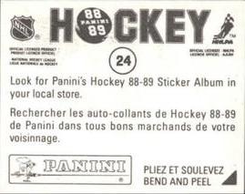 1988-89 Panini Hockey Stickers #24 Doug Wilson Back