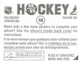 1988-89 Panini Hockey Stickers #56 Jeff Beukeboom Back
